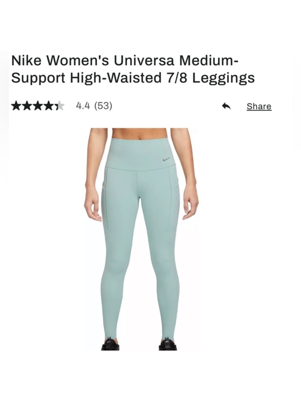 Nike Women's High-Waisted 7/8 Leggings - Mint Green
